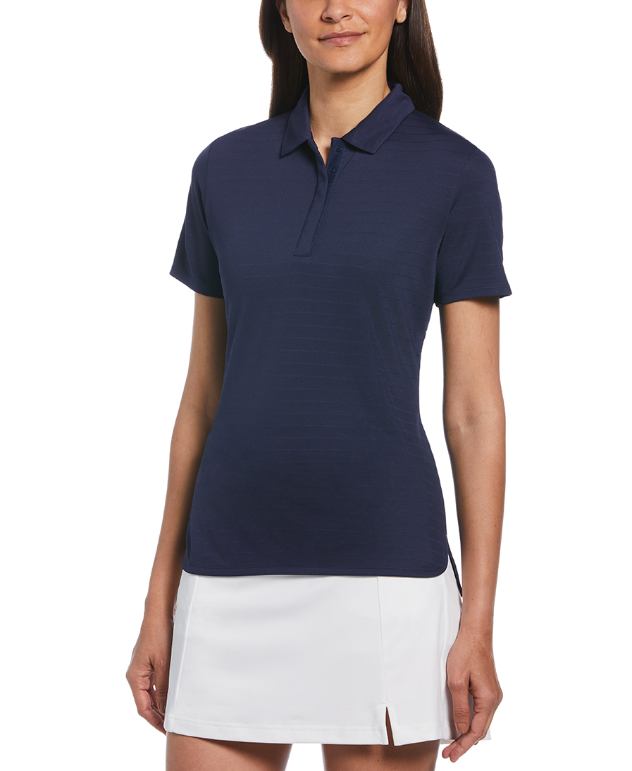 LADIES ECO HORIZONTAL TEXTURED POLO